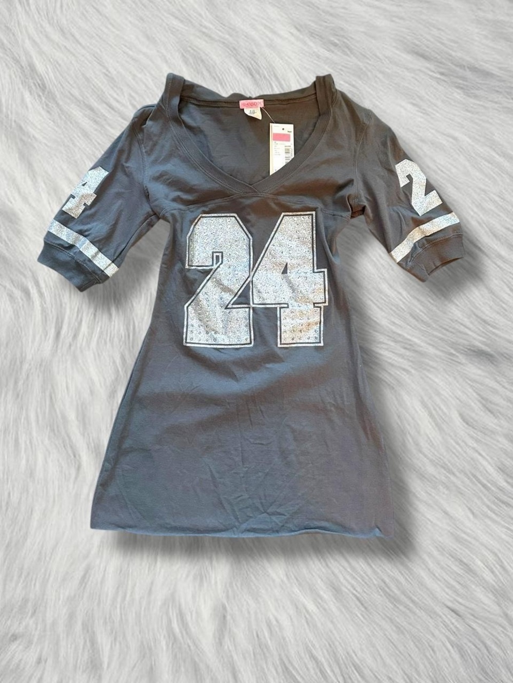 ✮ 2000s sporty 24 jersey sparkly top  ✮
